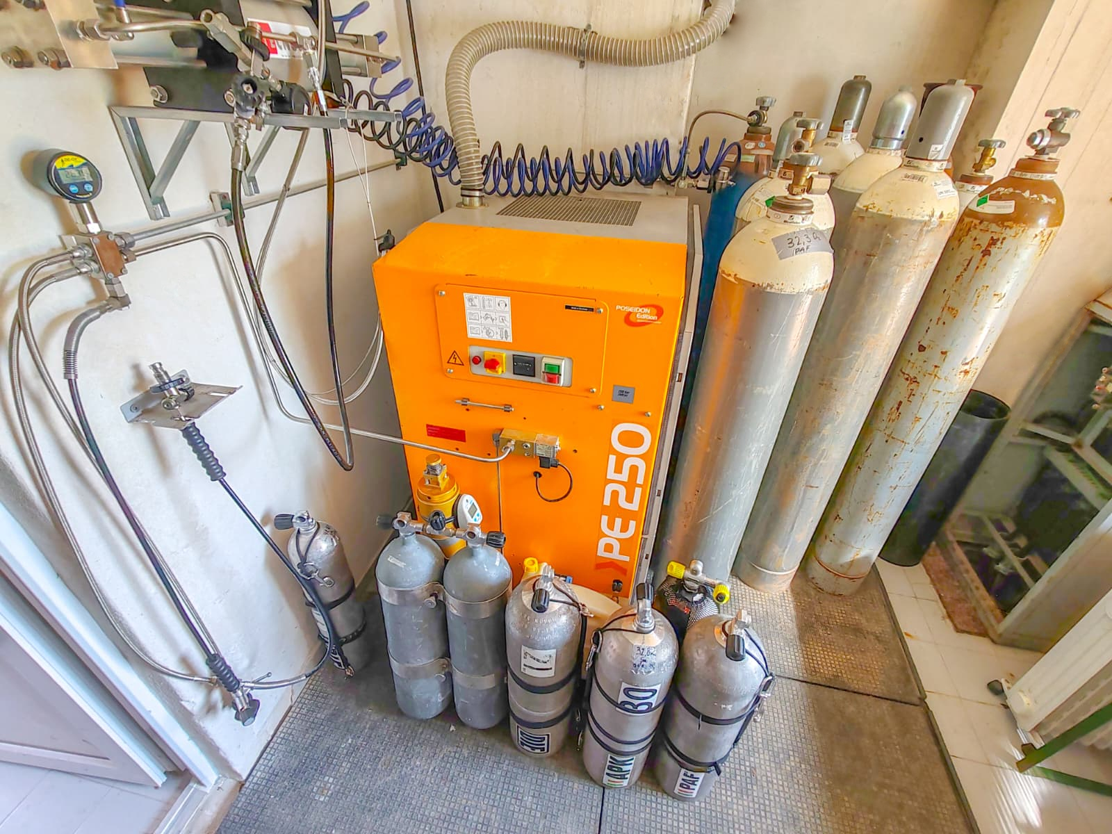 Foto von der Druckluftanlage