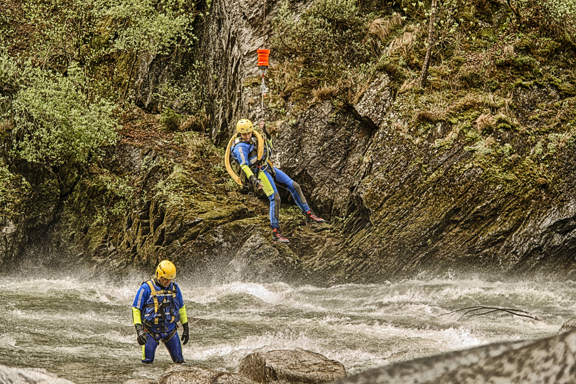 Wildwasser-Rettungstraining